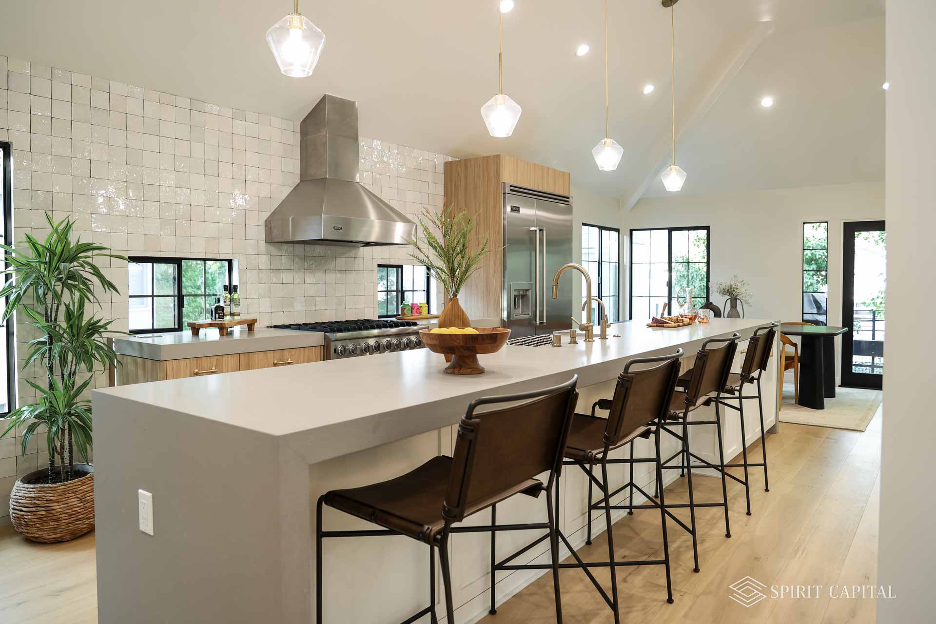 Beautiful modern kitchen remodel by New Dawn Construction