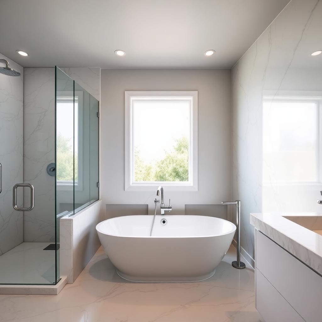 Modern Los Angeles bathroom remodel with spa-level finishes and contemporary design elements