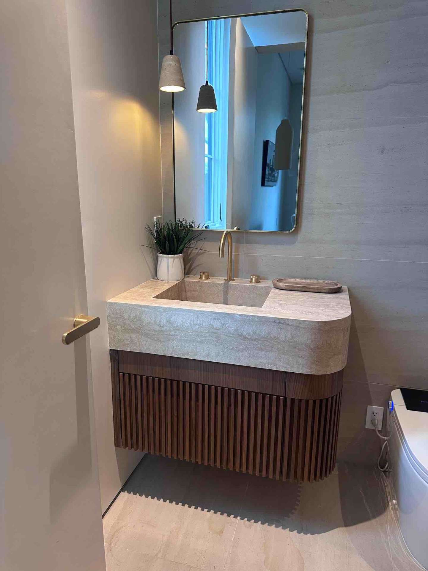 ADU bathroom with modern vanity — Encino, CA
