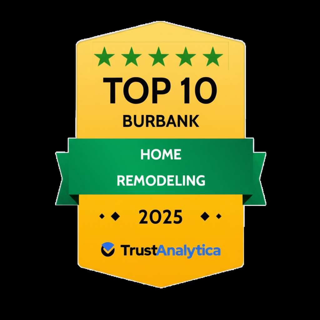 TrustAnalytica Top 10 Burbank Home Remodeling Companies 2025 award - 5 stars with 45 reviews