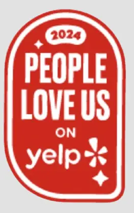 Yelp People Love Us award 2024 - 5 stars with 156 customer reviews