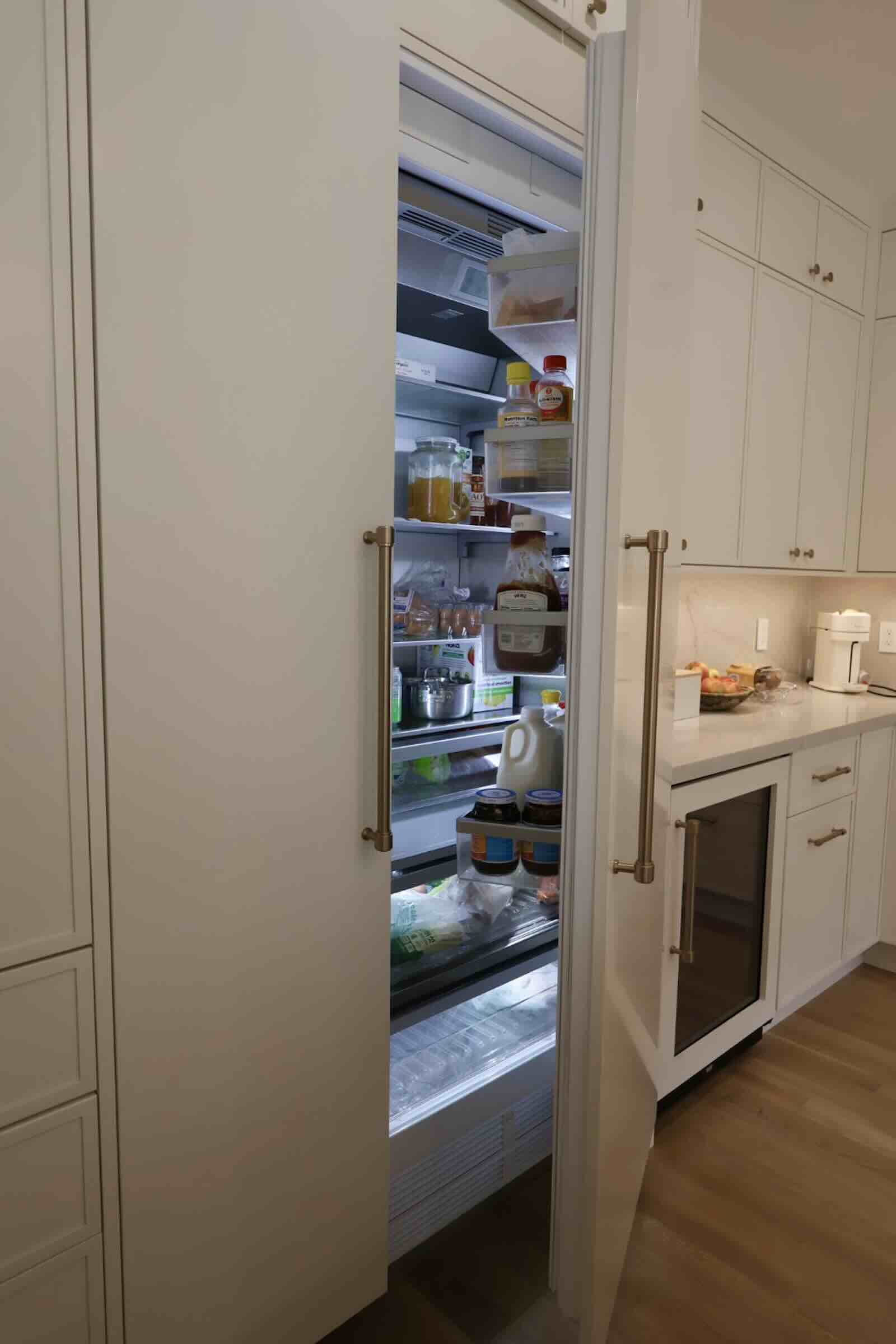 La Cañada Flintridge kitchen panel-ready refrigerator integrated into cabinetry