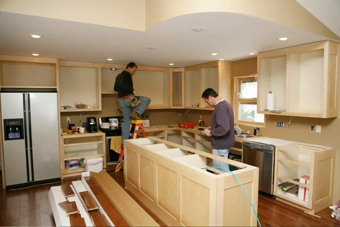 Contractor doing kitchen renovation